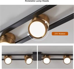 Garwarm Modern Dimmable LED Ceiling Lights Living Room in Black - thumbnail 3