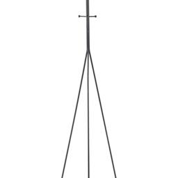 Wyld and Coco Tripod Coat Rack 176cm Black Steel with Fir Wood Accents 6 Hooks - thumbnail 2