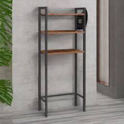 Rafaelo Mobilia Over Toilet Storage Unit in Brown - thumbnail 5