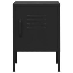 Berkfield Home Nightstand Black 35x35x51 cm Steel - Size: 35 x 35 x 51 cm - thumbnail 3
