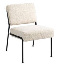 Nordlys Scandinavian Design Metal Leg Lounge Chair in White