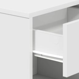 Berkfield Home Bedside Cabinets 2 pcs with Drawer White 39x28x41 cm in Black - Size: 39 x 28 x 41 cm - thumbnail 9