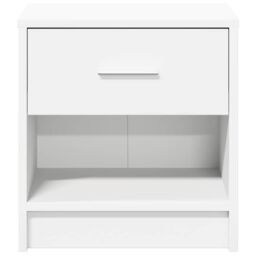 Berkfield Home Bedside Cabinets 2 pcs with Drawer White 39x28x41 cm in Black - Size: 39 x 28 x 41 cm - thumbnail 4