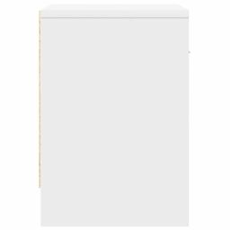 Berkfield Home Bedside Cabinets 2 pcs with Drawer White 39x28x41 cm in Black - Size: 39 x 28 x 41 cm - thumbnail 7