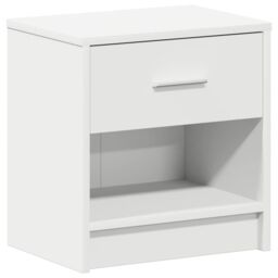Berkfield Home Bedside Cabinets 2 pcs with Drawer White 39x28x41 cm in Black - Size: 39 x 28 x 41 cm - thumbnail 6