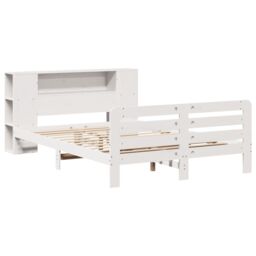 Berkfield Home Bed Frame without Mattress White 140x200 cm Solid Wood Pine - thumbnail 3