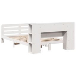 Berkfield Home Bed Frame without Mattress White 140x200 cm Solid Wood Pine - thumbnail 8