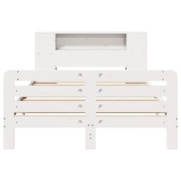 Berkfield Home Bed Frame without Mattress White 140x200 cm Solid Wood Pine - thumbnail 4