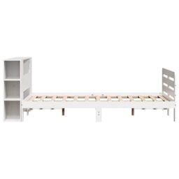 Berkfield Home Bed Frame without Mattress White 140x200 cm Solid Wood Pine - thumbnail 7