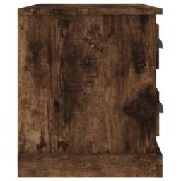 Berkfield Home Bedside Cabinet Smoked Oak 60x39x45 cm in Brown - Size: 60 x 39 x 45 cm - thumbnail 8