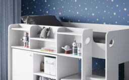 Flair Wizard Mid High Sleeper Workstation in White - Size: Single - thumbnail 5