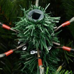 Berkfield Home Beautiful Artificial Hinged Christmas Tree with Flocked Snow 150 cm in Green - thumbnail 7