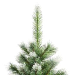 Berkfield Home Beautiful Artificial Hinged Christmas Tree with Flocked Snow 150 cm in Green - thumbnail 4