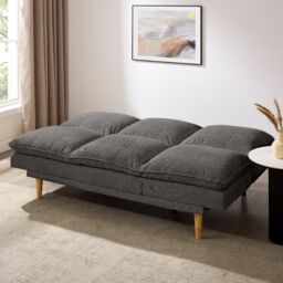 Home Detail Poppy Sofa Bed in Grey - Size: 3 Seater - thumbnail 3