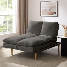 Home Detail Poppy Sofa Bed in Grey - Size: 3 Seater - thumbnail 2