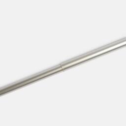 OHS Curtain Pole Extendable 28mm Metal Finnials Trumpet End Rod Fittings in Silver - Size: 220 cm - thumbnail 4