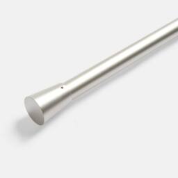 OHS Curtain Pole Extendable 28mm Metal Finnials Trumpet End Rod Fittings in Silver - Size: 220 cm - thumbnail 3