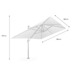 sweeek 3x4m Rectangular Cantilever Parasol in Beige - thumbnail 5