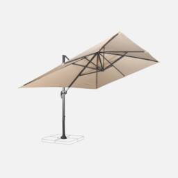 sweeek 3x4m Rectangular Cantilever Parasol in Beige - thumbnail 3
