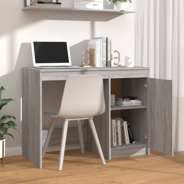 Berkfield Home Elegant Desk Grey Sonoma 100x50x76 cm Engineered Wood - Size: 100 x 50 x 76 cm - image 1