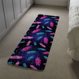 Benjamin Tate Design Painted Bird Feathers Runner Rug in Natural - Size: 67 cm x 230 cm - thumbnail 4