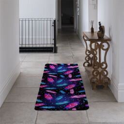 Benjamin Tate Design Painted Bird Feathers Runner Rug in Natural - Size: 67 cm x 230 cm - thumbnail 3