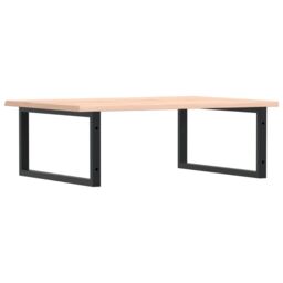 Berkfield Home Basin Shelf Wall Mounted Steel & Solid Wood Oak in Brown - thumbnail 6