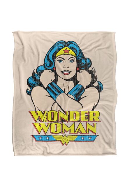 Warner Brothers Dc Wonder Woman Wonder Woman Officially Licensed Silky Touch Super Soft Throw Blanket 152 x 127 cm in White - image 1