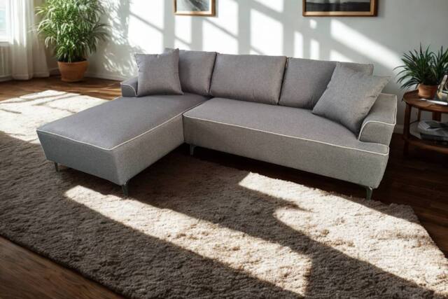 DS Living The Milano Edge 3 Seater Right Hand Corner Sofa in Grey - image 1