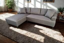 DS Living The Milano Edge 3 Seater Right Hand Corner Sofa in Grey - thumbnail 1