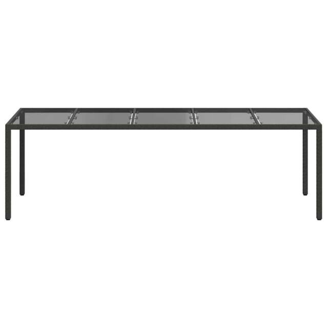 Berkfield Home Modern Garden Dining Table Black 250x100x75 cm Poly Rattan - Size: 250 x 100 x 75 cm - image 1