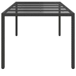 Berkfield Home Modern Garden Dining Table Black 250x100x75 cm Poly Rattan - Size: 250 x 100 x 75 cm - thumbnail 4