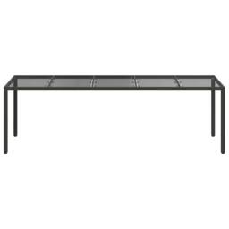 Berkfield Home Modern Garden Dining Table Black 250x100x75 cm Poly Rattan - Size: 250 x 100 x 75 cm - thumbnail 1