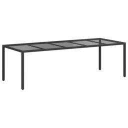 Berkfield Home Modern Garden Dining Table Black 250x100x75 cm Poly Rattan - Size: 250 x 100 x 75 cm - thumbnail 5