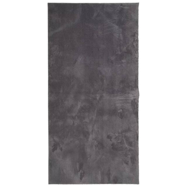 Berkfield Home Rug Short Pile Soft & Washable Anthracite 100x200 cm in Dark Grey - Size: 100 cm diameter - image 1