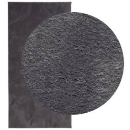 Berkfield Home Rug Short Pile Soft & Washable Anthracite 100x200 cm in Dark Grey - Size: 100 cm diameter - thumbnail 3
