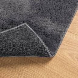 Berkfield Home Rug Short Pile Soft & Washable Anthracite 100x200 cm in Dark Grey - Size: 100 cm diameter - thumbnail 5