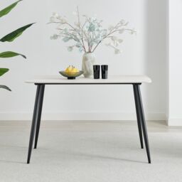 FurnitureboxUK Asti White Marble Ceramic Top Dining Table & 4 Cream Asti Chairs - Size: 4 Person - thumbnail 3