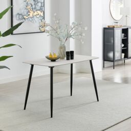 FurnitureboxUK Asti White Marble Ceramic Top Dining Table & 4 Cream Asti Chairs - Size: 4 Person - thumbnail 2