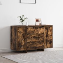 Berkfield Home Sideboard Smoked Oak 120x41x75 cm Engineered Wood in Brown - Size: 120 x 41 x 75 cm - thumbnail 1