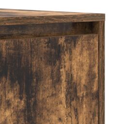 Berkfield Home Sideboard Smoked Oak 120x41x75 cm Engineered Wood in Brown - Size: 120 x 41 x 75 cm - thumbnail 3