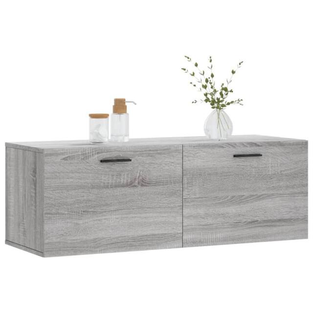 Berkfield Home Wall Cabinet Grey Sonoma 100x36.5x35 cm Engineered Wood - image 1
