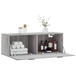 Berkfield Home Wall Cabinet Grey Sonoma 100x36.5x35 cm Engineered Wood - thumbnail 4