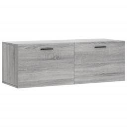 Berkfield Home Wall Cabinet Grey Sonoma 100x36.5x35 cm Engineered Wood - thumbnail 3