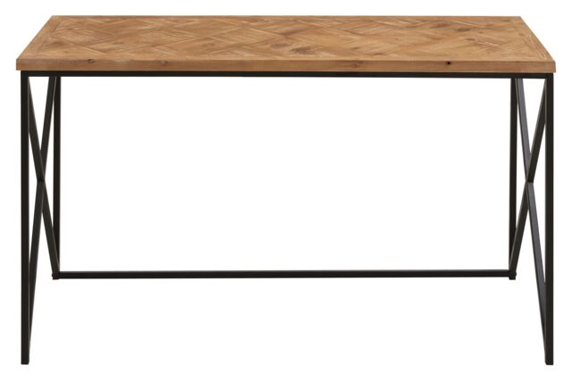 Orsina Sleek Console Table With Natural Parquet Top, Contemporary Console Table For Livingroom, Versatile Table - image 1