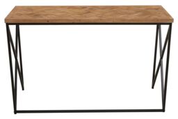 Orsina Sleek Console Table With Natural Parquet Top, Contemporary Console Table For Livingroom, Versatile Table - thumbnail 4