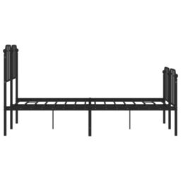 Berkfield Home Metal Bed Frame with Headboard & Footboard Black 120x200 cm - Size: Small Double - thumbnail 6