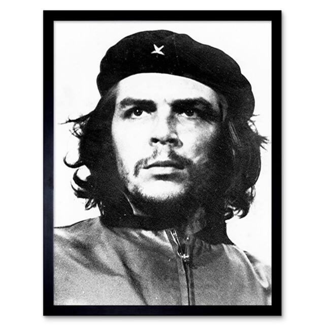 "Artery8 Korda Revolutionary Che Guevara Photo 12x16"" Framed Art Print in Grey - Size: W12"" x H16""" - image 1