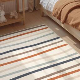 THE RUGS Adventures Kids Rug Linnea Cream Multicolour Kids Bedroom Rug Striped - Size: 160 cm x 235 cm - thumbnail 2
