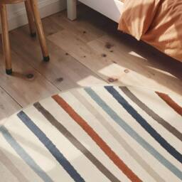 THE RUGS Adventures Kids Rug Linnea Cream Multicolour Kids Bedroom Rug Striped - Size: 160 cm x 235 cm - thumbnail 4